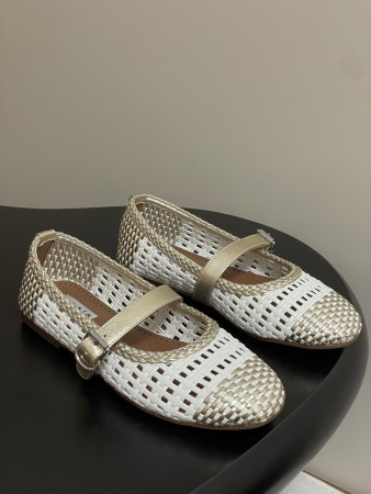 UA Alaïa Hollow Woven Mary Jane Flats(Customized Size 7-10 days production time)