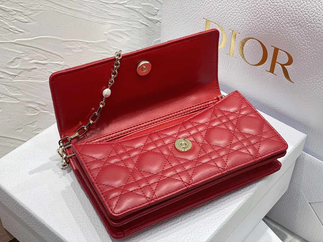 miss D*or mini bag crimson red s0980onmj-m57r 21 x 11.5 x 4.5 cm