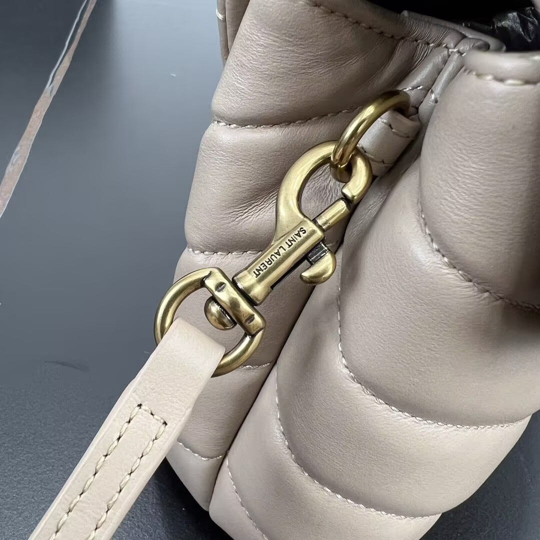 Y*L toy loulou in quilted leather  7.9 x 5.5 x 3 inches