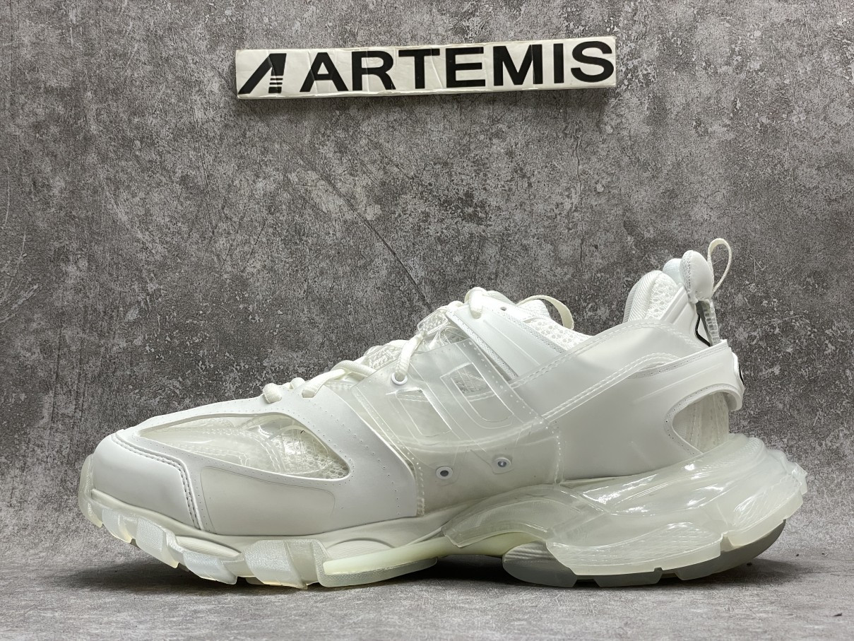 Balenciga Track Clear Sole in White