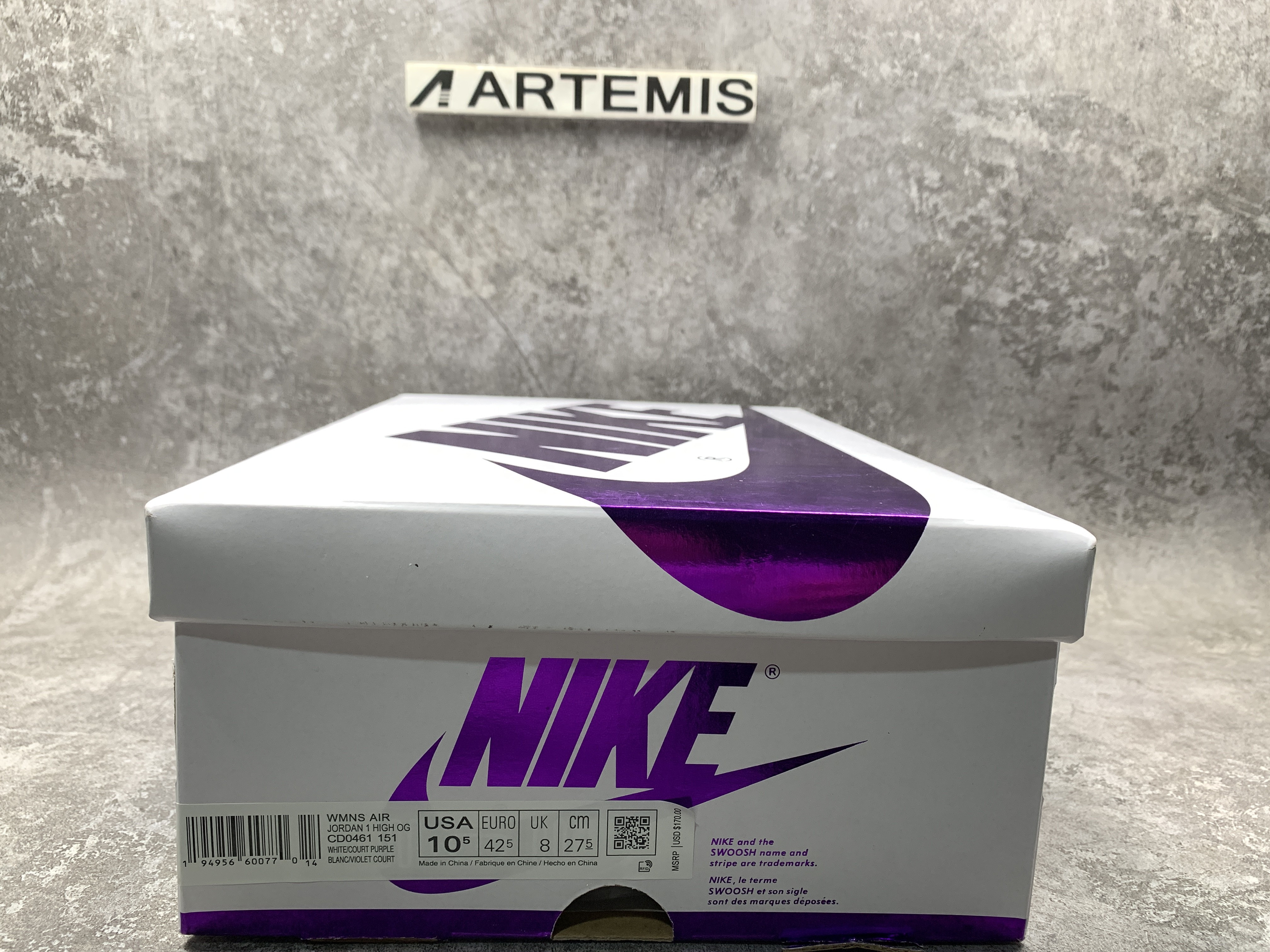 Air Jordan 1 Retro High White/Court Purple