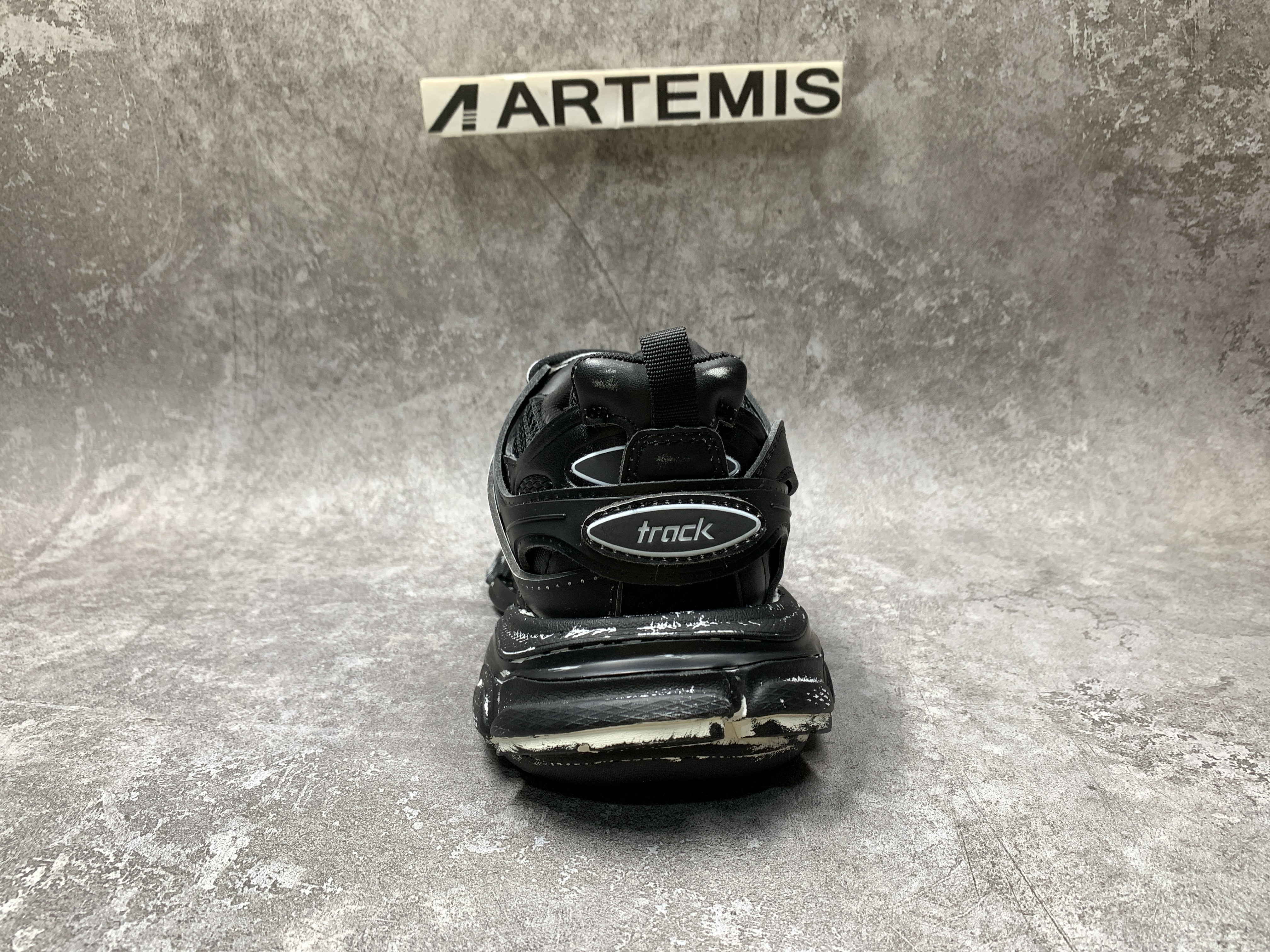 Balenciga Black Faded Track Sneakers