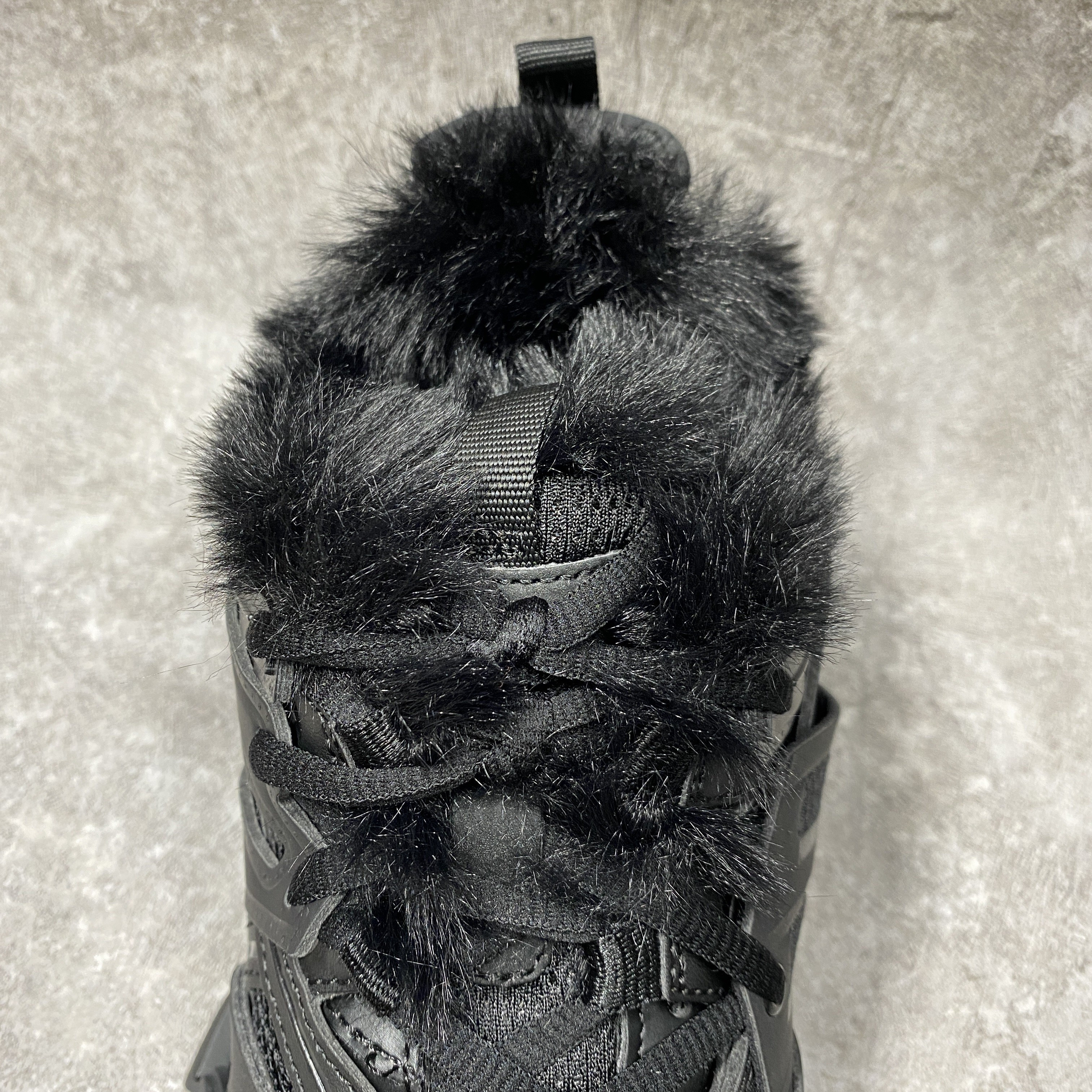 Balenciga Track Sneaker Black Fur