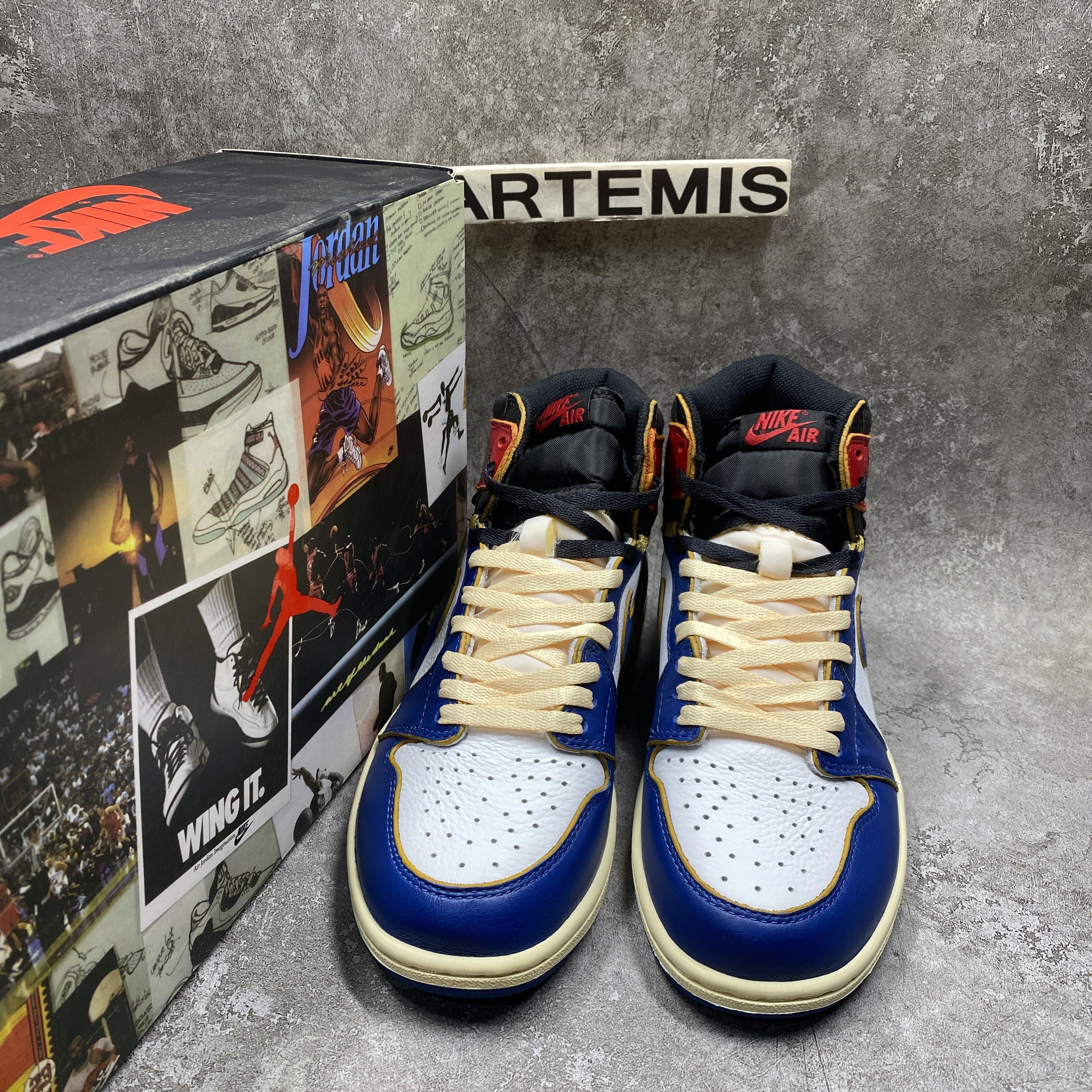 Air Jordan 1 Retro High Union Los Angeles Blue Toe