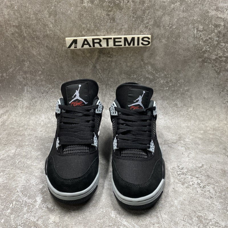 Air Jordan 4 Retro Black Canvas