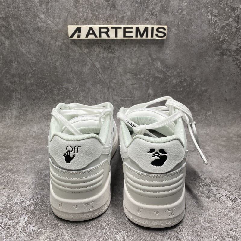 OFF-WHITE Out Of Office OOO Low Tops Triple White