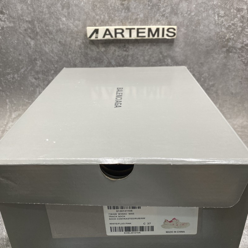 Ba*len*cia*ga track  sock white pink