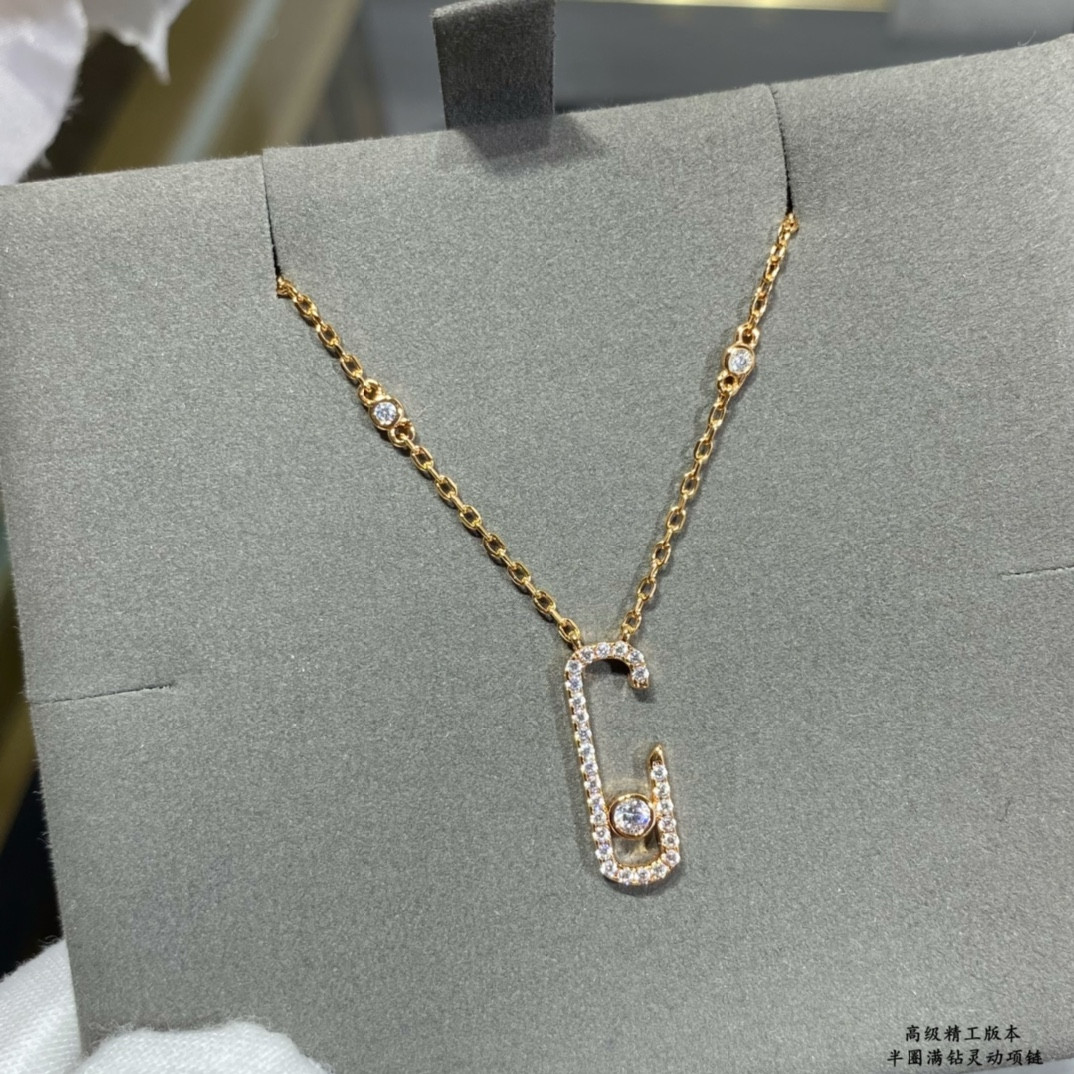 messika semi-hoop full Di*m*nd moving necklace