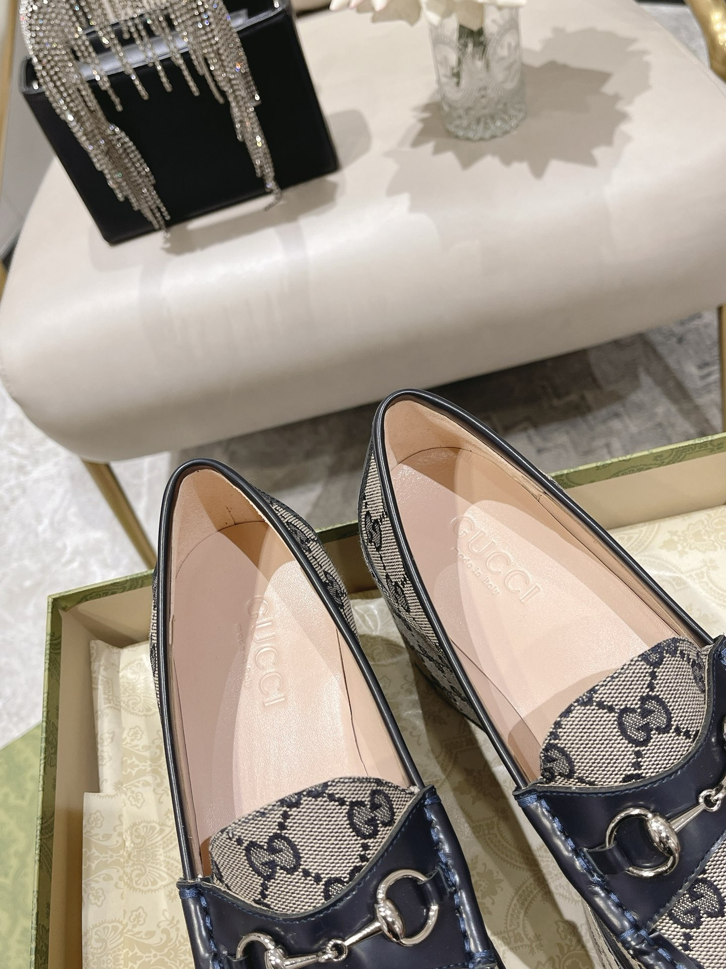 G*u*i horsebit platform loafer