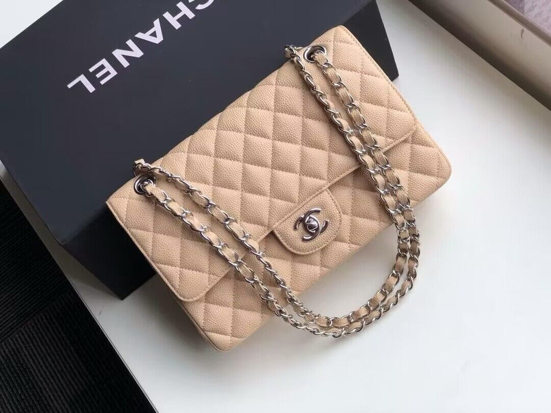 Ch*el classic flaps mediun caviar leather