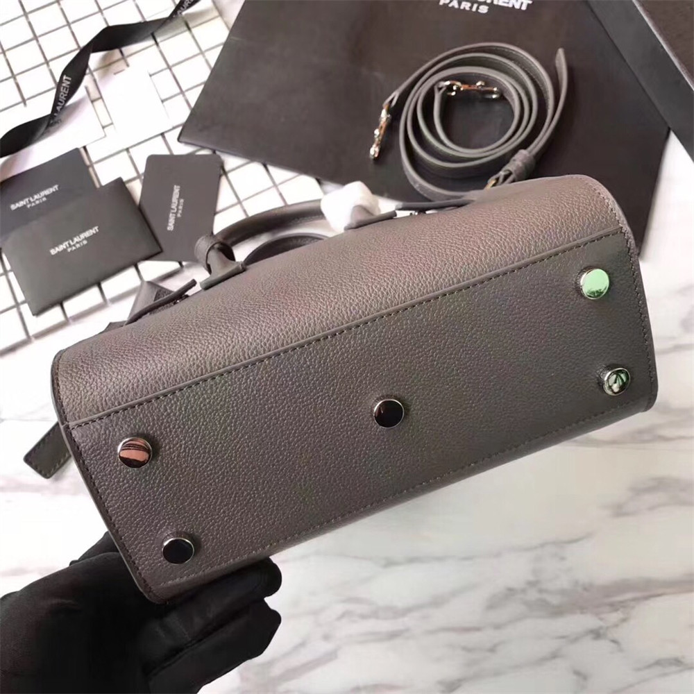 Y*L sac de jour nano in grained leather grey