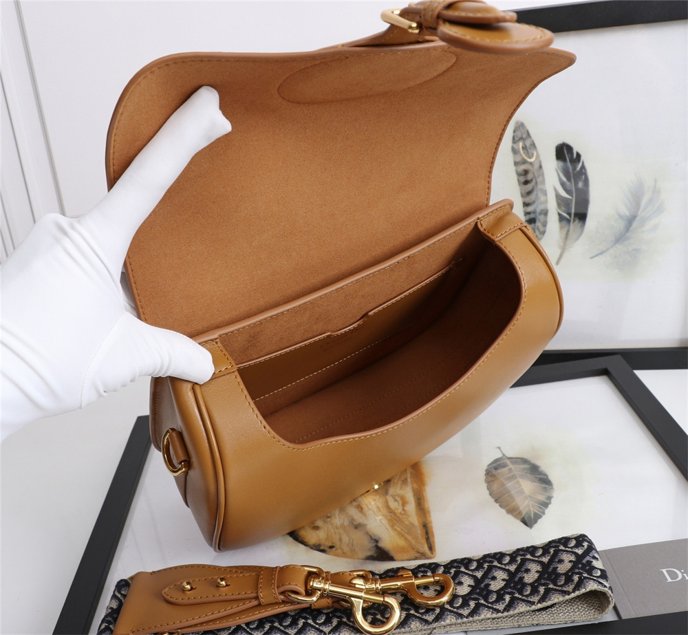 large D*or bobby bag caramel box calfskin