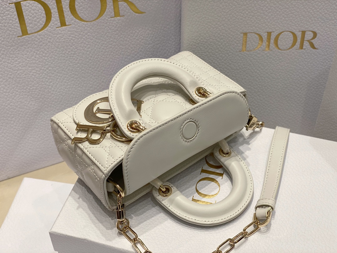 D*or mini lady d-joy bag white 16 x 9 x 5 cm