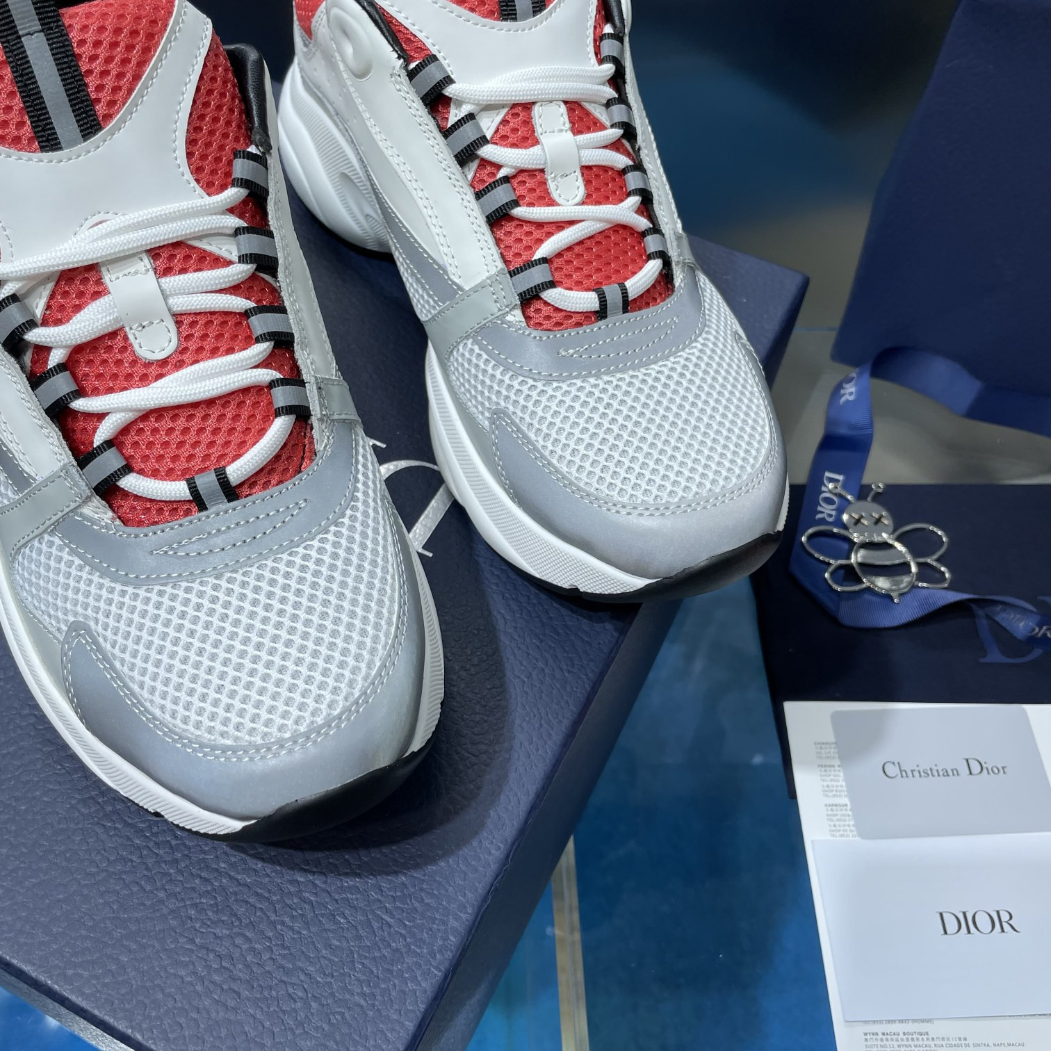 ua D*or b22 white and red sneaker