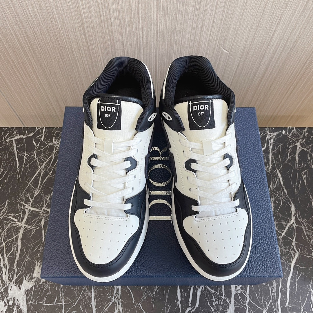 ua D*or b57 mid-top sneaker black and white