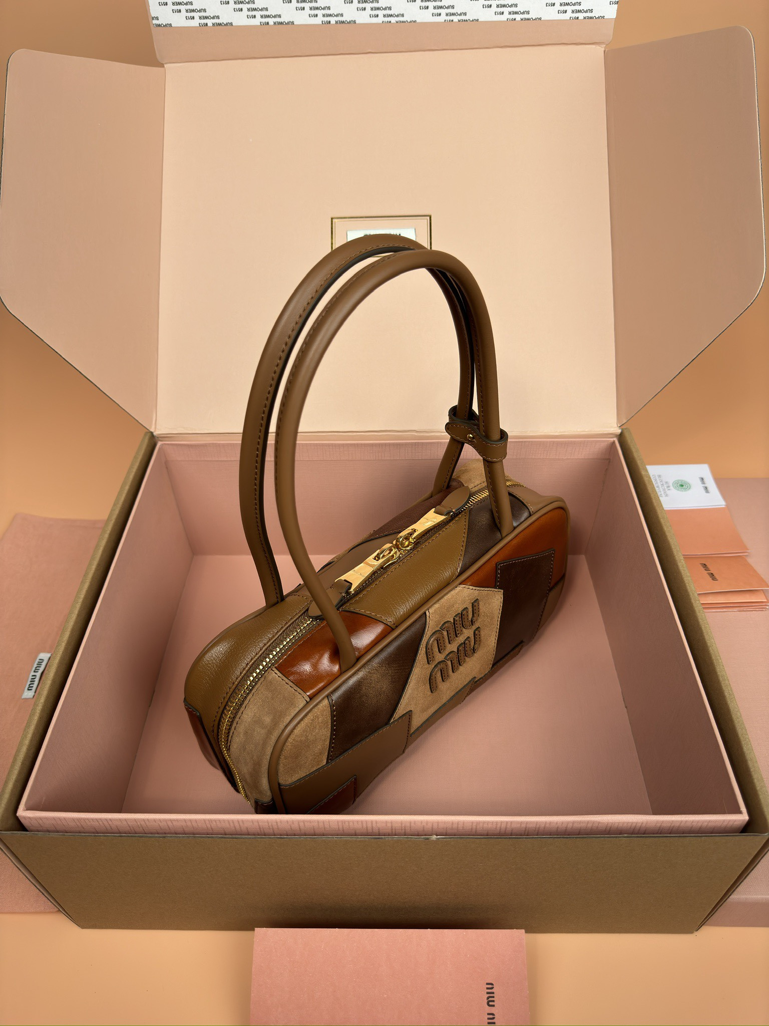 Miu Miu Leather Beau Bag 28×15×9cm