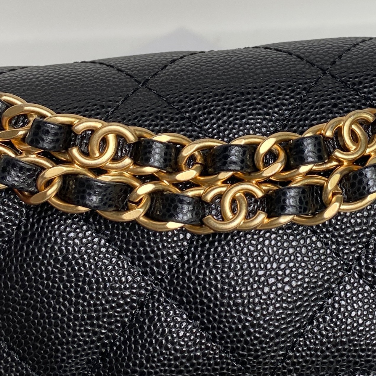 Ch*el flap handbag as5239 18×13×5.5cm