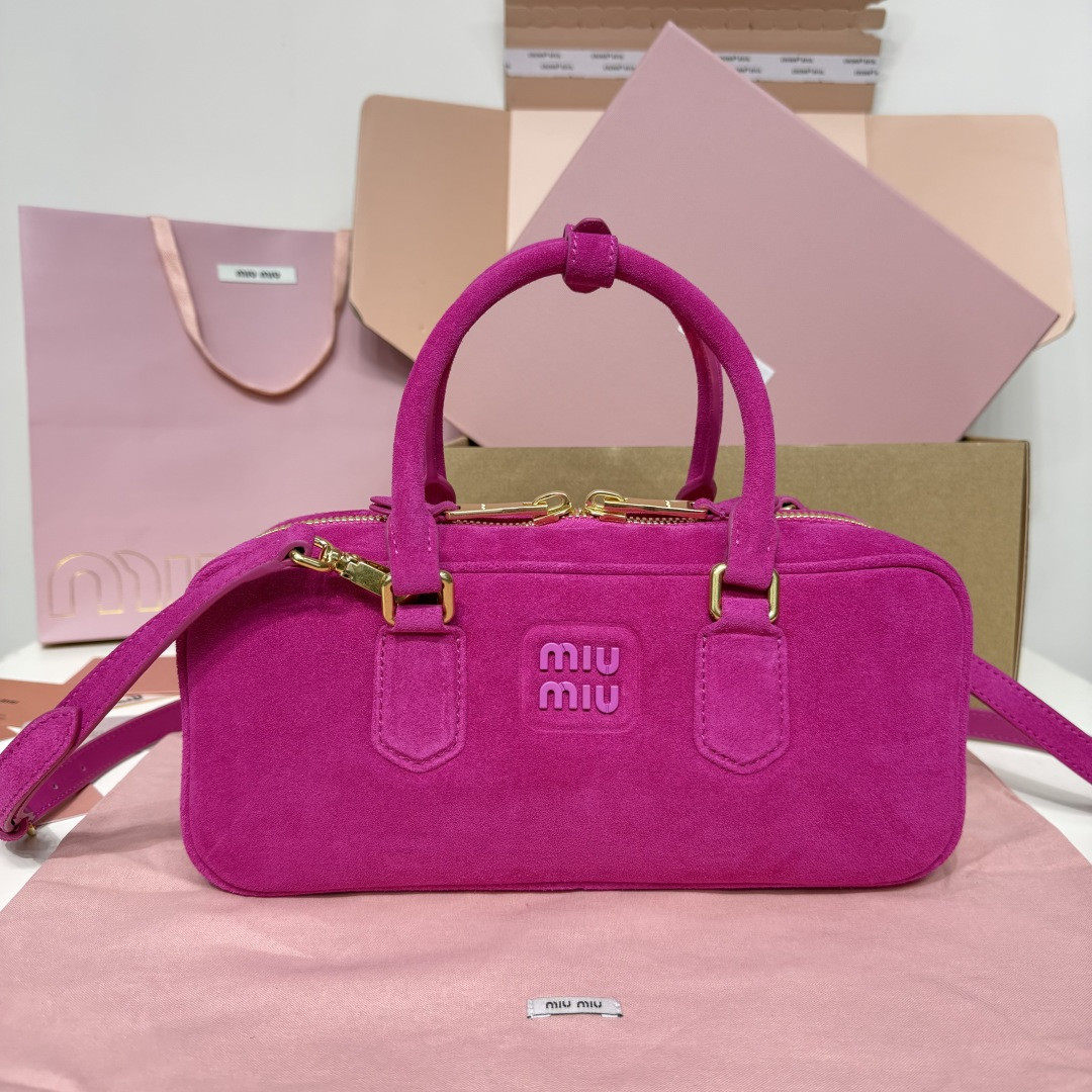 Miu Miu Arcadie suede bag 27x12x9cm