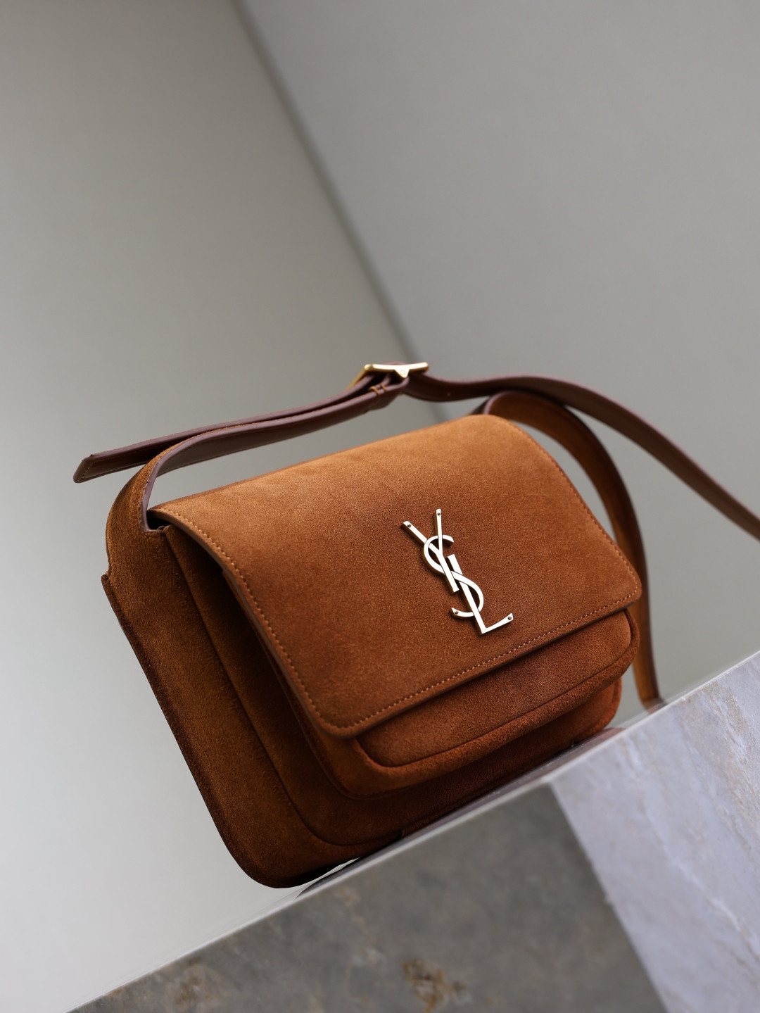 Y*L niki satchel in suede 21.5x16x9cm